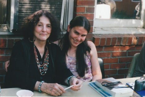 With my teacher and mentor Bobbie Louise Hawkins at Naropa’s 2004 Summer Writing Program. Photo by Nathaniel Bowler.